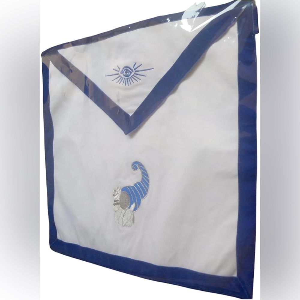 Blue Lodge Officer Aprons set of 9 Masonic, Cotton Blue House, 14 by 16 inches